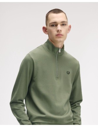 SUDADERA UNISEX FRED PERRY COLOR 28 VERDE 2