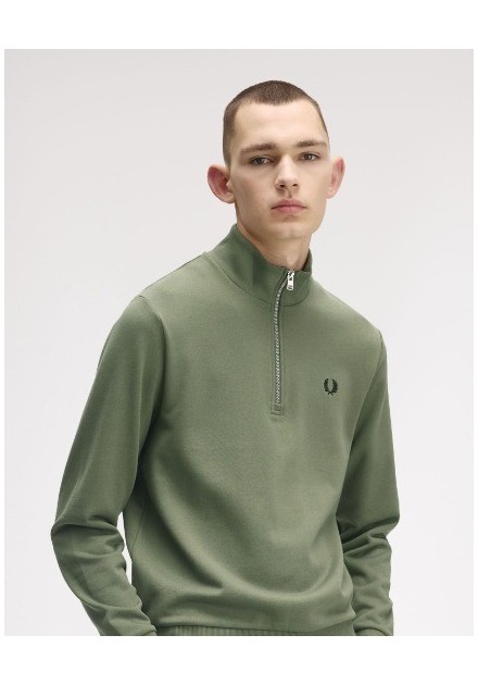 SUDADERA UNISEX FRED PERRY COLOR 28 VERDE