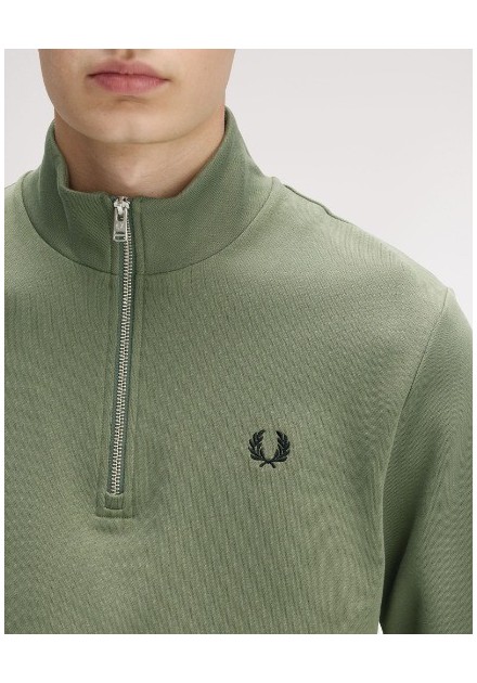 SUDADERA UNISEX FRED PERRY COLOR 28 VERDE