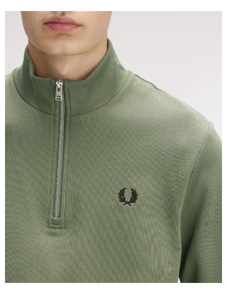 SUDADERA UNISEX FRED PERRY COLOR 28 VERDE