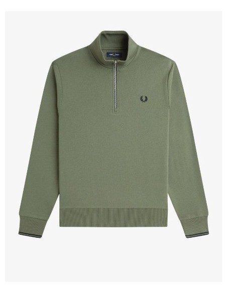 SUDADERA UNISEX FRED PERRY COLOR 28 VERDE