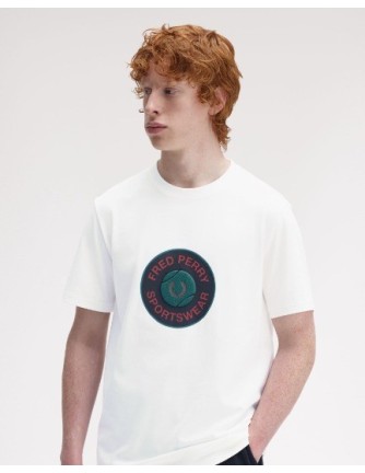 CAMISETA UNISEX FRED PERRY COLOR 82 BLANCA 2
