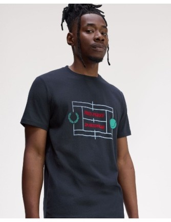 CAMISETA UNISEX FRED PERRY COLOR 81 MARINO 2