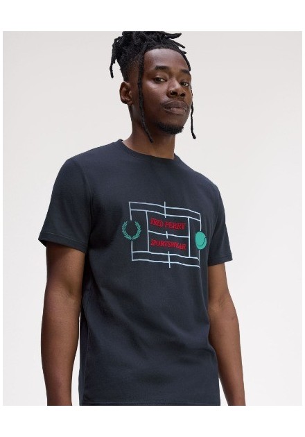 CAMISETA UNISEX FRED PERRY COLOR 81 MARINO