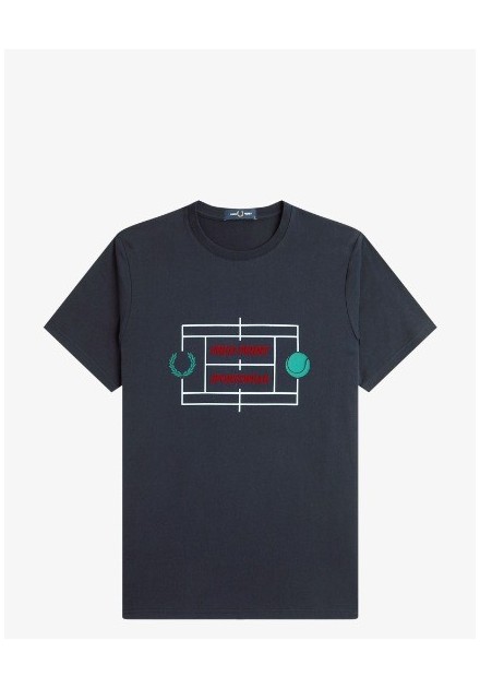 CAMISETA UNISEX FRED PERRY COLOR 81 MARINO