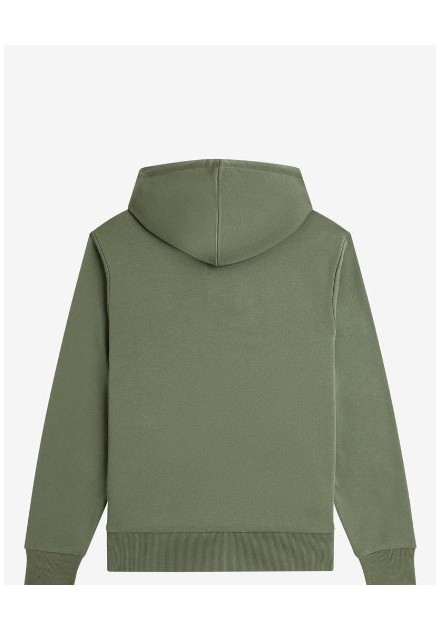 SUDADERA UNISEX CAPUCHA FRED PERRY COLOR 33 VERDE