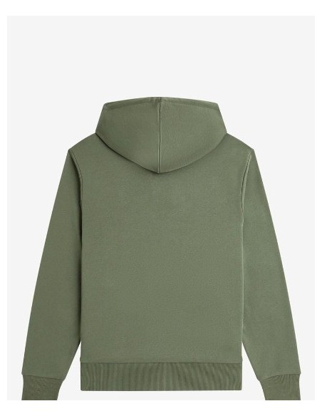 SUDADERA UNISEX CAPUCHA FRED PERRY COLOR 33 VERDE