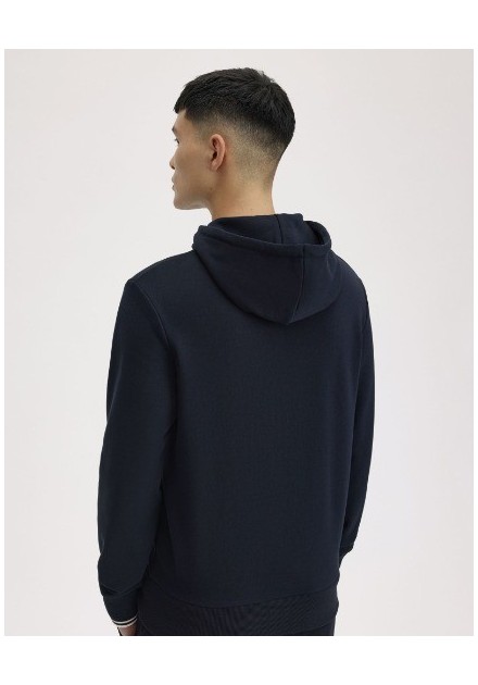 SUDADERA UNISEX CAPUCHA FRED PERRY COLOR 32 MARINO
