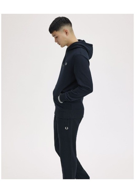 SUDADERA UNISEX CAPUCHA FRED PERRY COLOR 32 MARINO