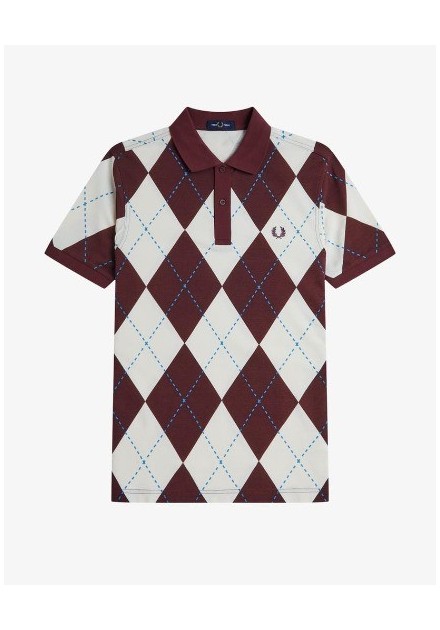 POLO UNISEX FRED PERRY COLOR 47 BURDEOS