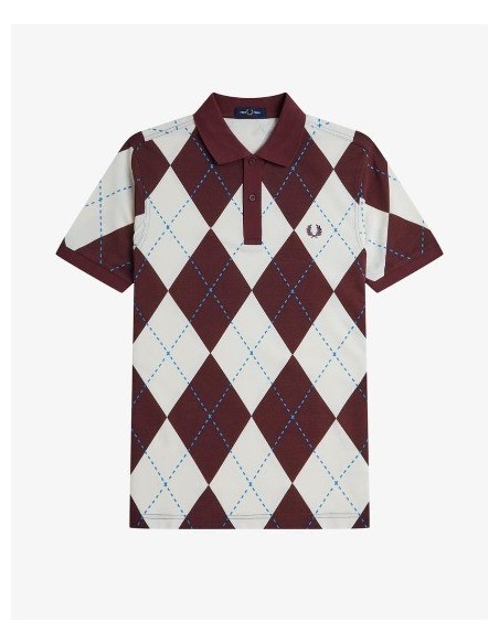 POLO UNISEX FRED PERRY COLOR 47 BURDEOS