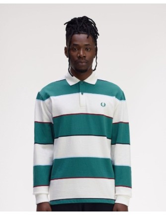 POLO CHICO MANGA LARGA FRED PERRY  COLOR48 VERDE