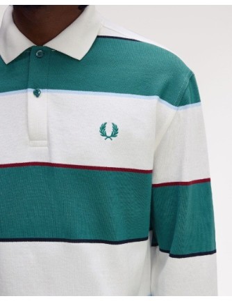 POLO CHICO MANGA LARGA FRED PERRY  COLOR48 VERDE 2