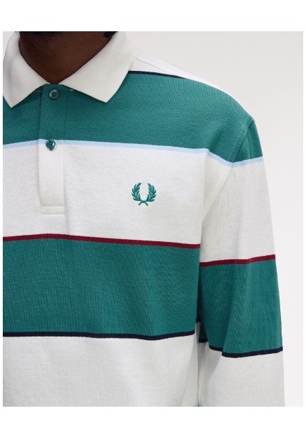 POLO CHICO MANGA LARGA FRED PERRY  COLOR48 VERDE