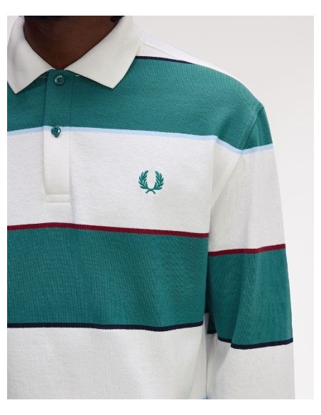 POLO CHICO MANGA LARGA FRED PERRY  COLOR48 VERDE