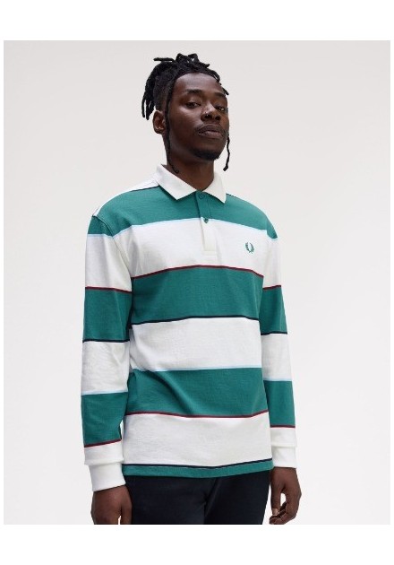 POLO CHICO MANGA LARGA FRED PERRY  COLOR48 VERDE