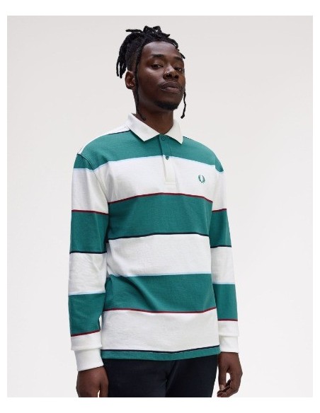 POLO CHICO MANGA LARGA FRED PERRY  COLOR48 VERDE