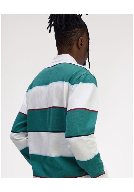 POLO CHICO MANGA LARGA FRED PERRY  COLOR48 VERDE