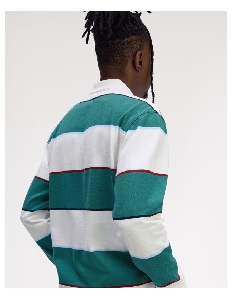 POLO CHICO MANGA LARGA FRED PERRY  COLOR48 VERDE