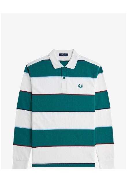 POLO CHICO MANGA LARGA FRED PERRY  COLOR48 VERDE