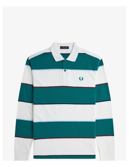 POLO CHICO MANGA LARGA FRED PERRY  COLOR48 VERDE