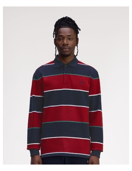 POLO CHICO MANGA LARGA FRED PERRY COLOR 49 BURDEOS