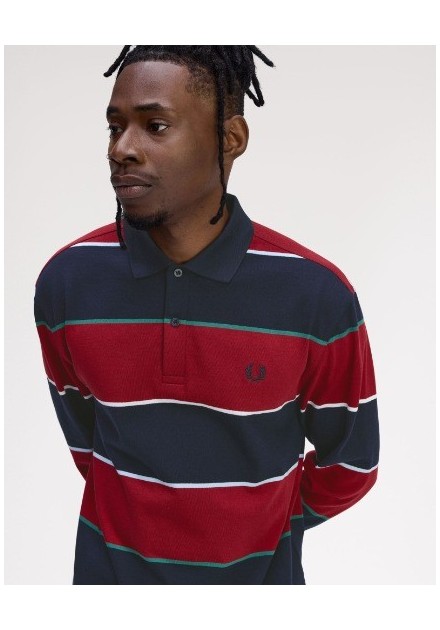 POLO CHICO MANGA LARGA FRED PERRY COLOR 49 BURDEOS