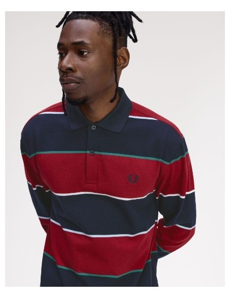 POLO CHICO MANGA LARGA FRED PERRY COLOR 49 BURDEOS