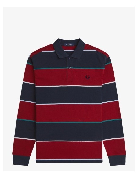 POLO CHICO MANGA LARGA FRED PERRY COLOR 49 BURDEOS