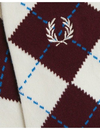 CALCETIN UNISEX DEL 41 AL 46 FRED PERRY COLOR 98 BURDEOS 2