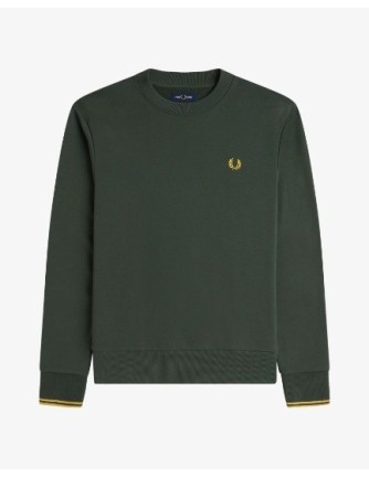 SUDADERA UNISEX FRED PERRY COLOR 40 VERDE 2