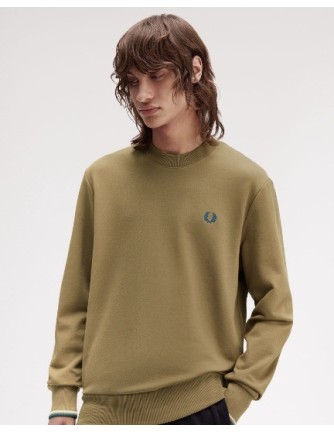 SUDADERA UNISEX FRED PERRY COLOR 39 TABACO