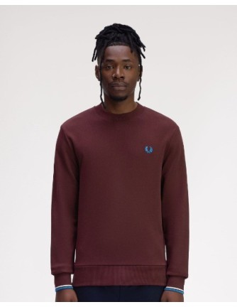 SUDADERA UNISEX FRED PERRY COLOR  38 BURDEOS