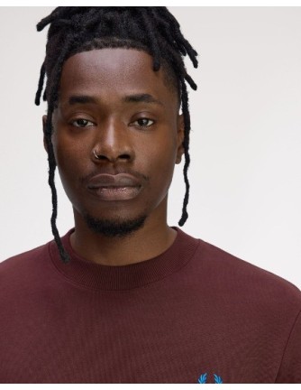 SUDADERA UNISEX FRED PERRY COLOR  38 BURDEOS 2