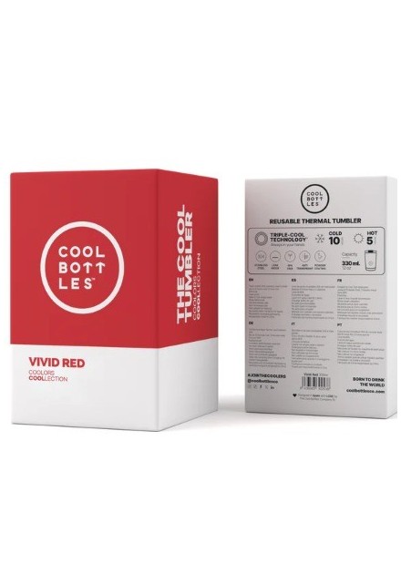 VASO 330ML VIVID RED