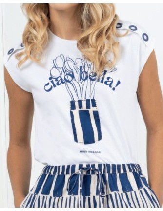 CAMISETA CHICA MISS SIDECAR COLOR 07 BLANCA