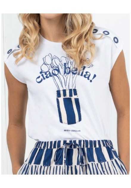 CAMISETA CHICA MISS SIDECAR COLOR 07 BLANCA