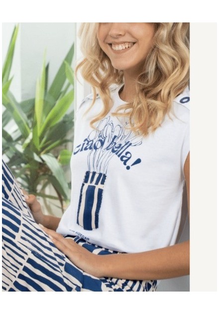 CAMISETA CHICA MISS SIDECAR COLOR 07 BLANCA