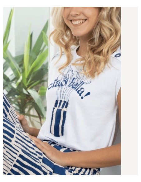 CAMISETA CHICA MISS SIDECAR COLOR 07 BLANCA