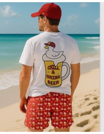 BAÑADOR CHICO CHILL DUCK COLOR 54 ROJO 2
